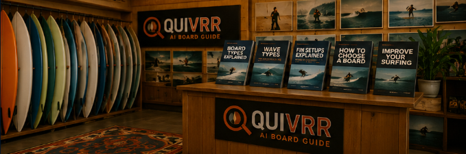 Quivrr surfboard guides editorial artwork